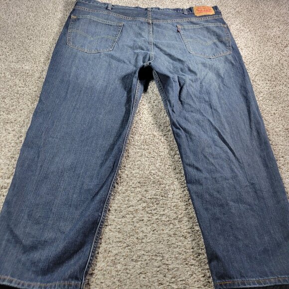 Levis 550 Jeans Mens 48x29 Relaxed Fit Straight Dark Wash Denim - Picture 5 of 6